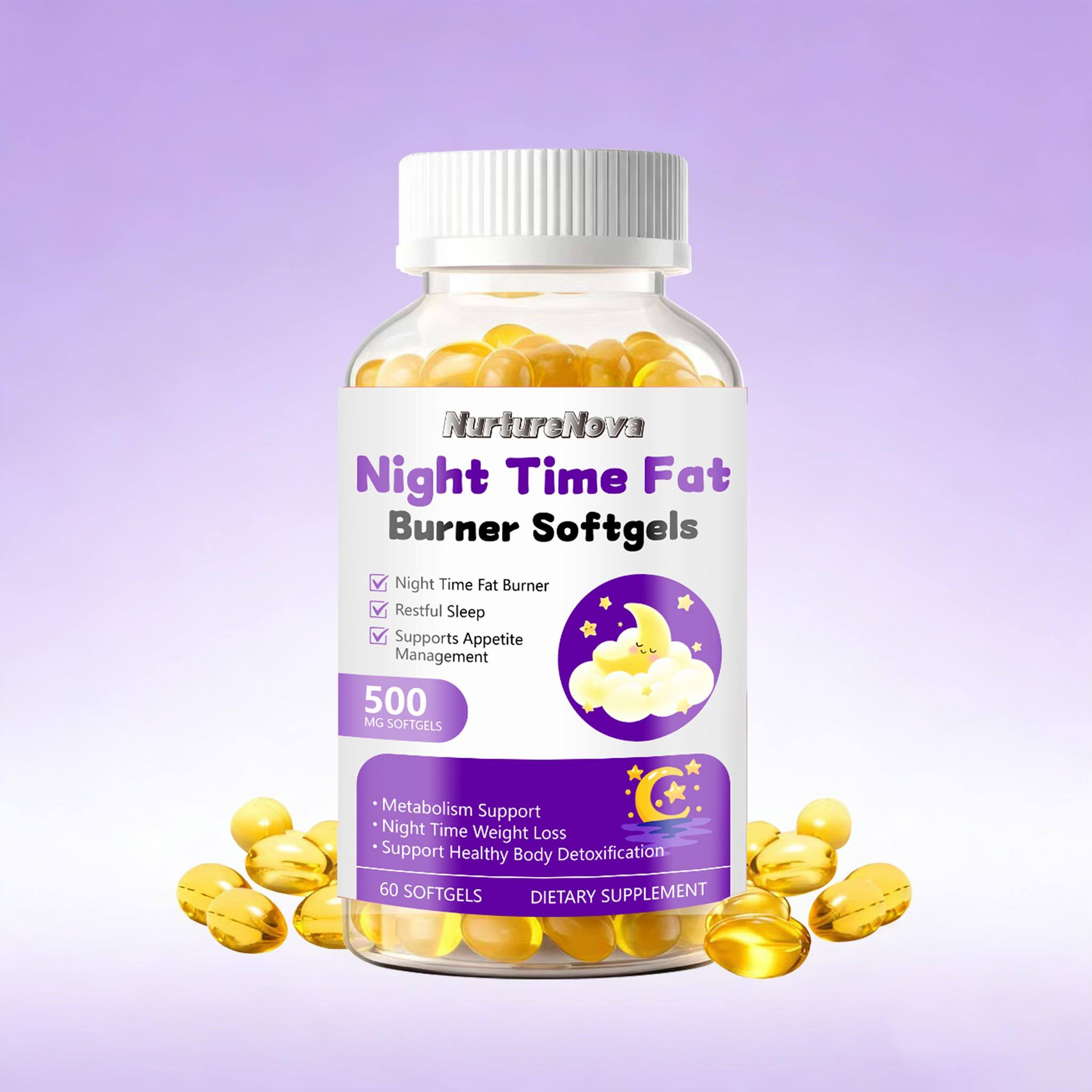 Night Time Weight Loss Softgels - Fat Burner & Detox | 60ct | Dropship