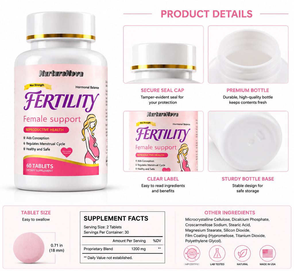 Female Fertility Tablets - Hormonal Balance | 60 Tablets | Dropship