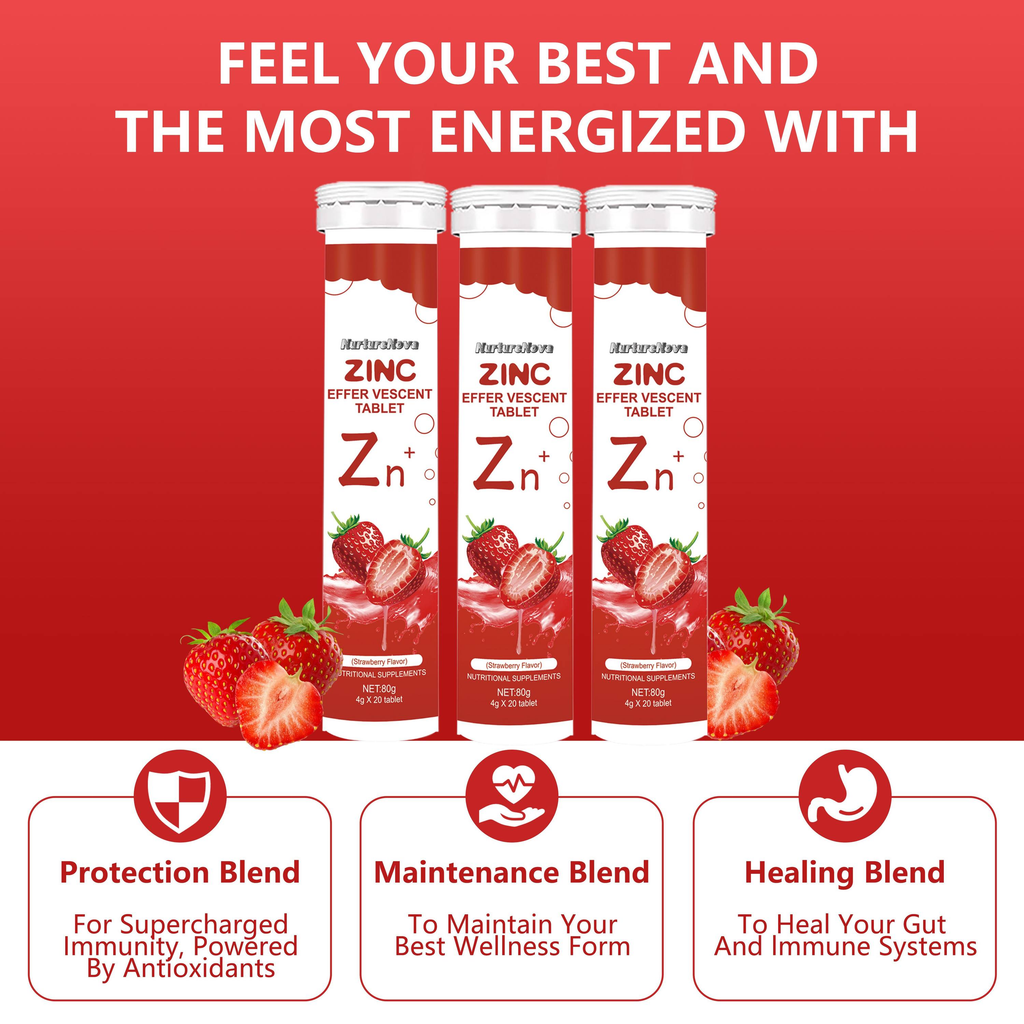Zinc Effervescent Tablet‑Daily Zinc Supplement | 20 Tablets | Dropship