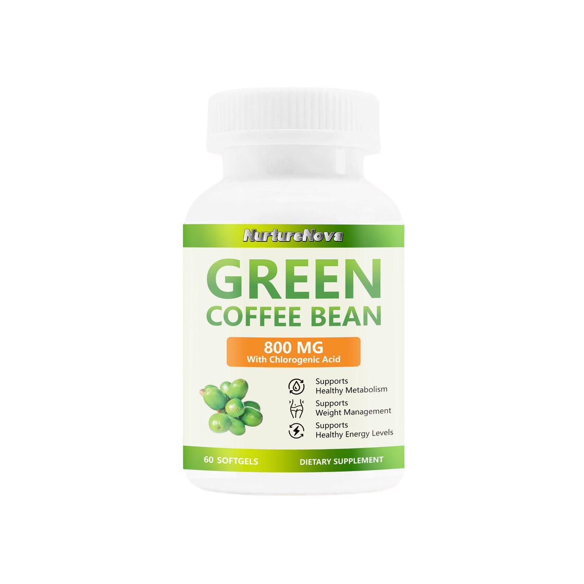 Green Coffee Bean Softgels‑Supports Metabolism | 60 Softgels |Dropship