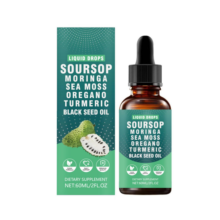 Soursop Moringa Sea Moss Drops-Herbal Daily Support| 60ml | Dropship