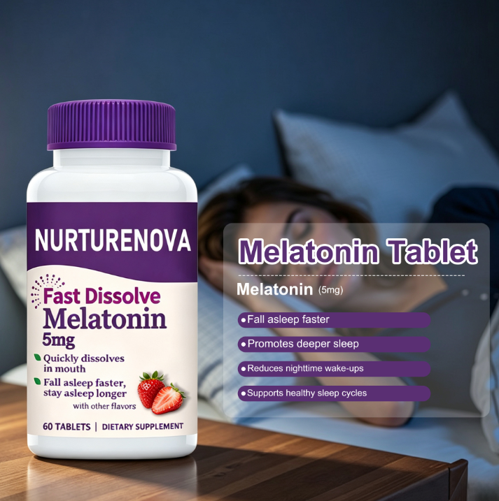Melatonin Tablets - Support Restful Sleep |Strawberry Flavor| Dropship