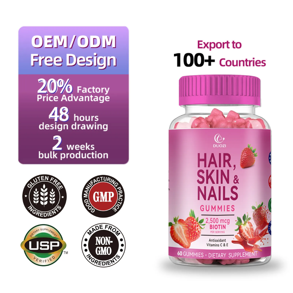 Hair, Skin & Nails Gummies - Daily Nutritional | 60 Gummies | Dropship