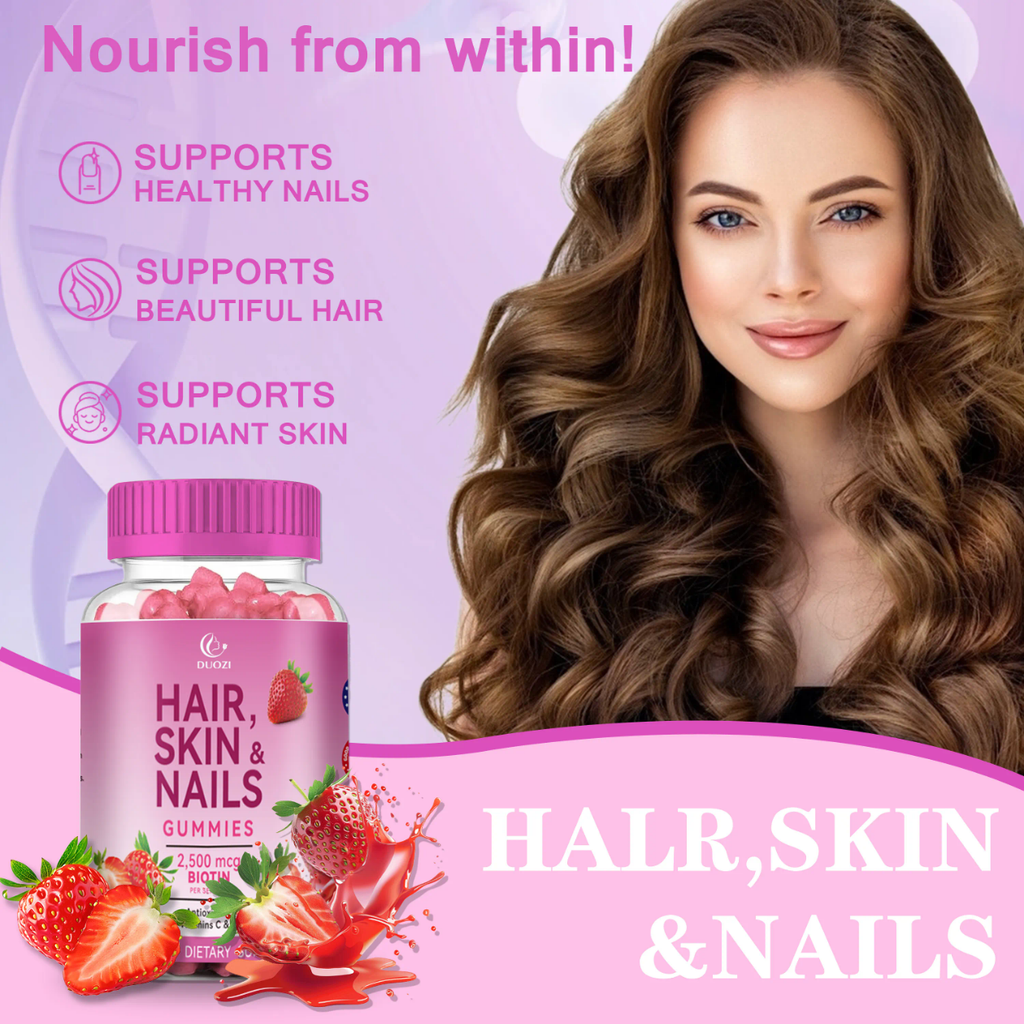 Hair, Skin & Nails Gummies - Daily Nutritional | 60 Gummies | Dropship