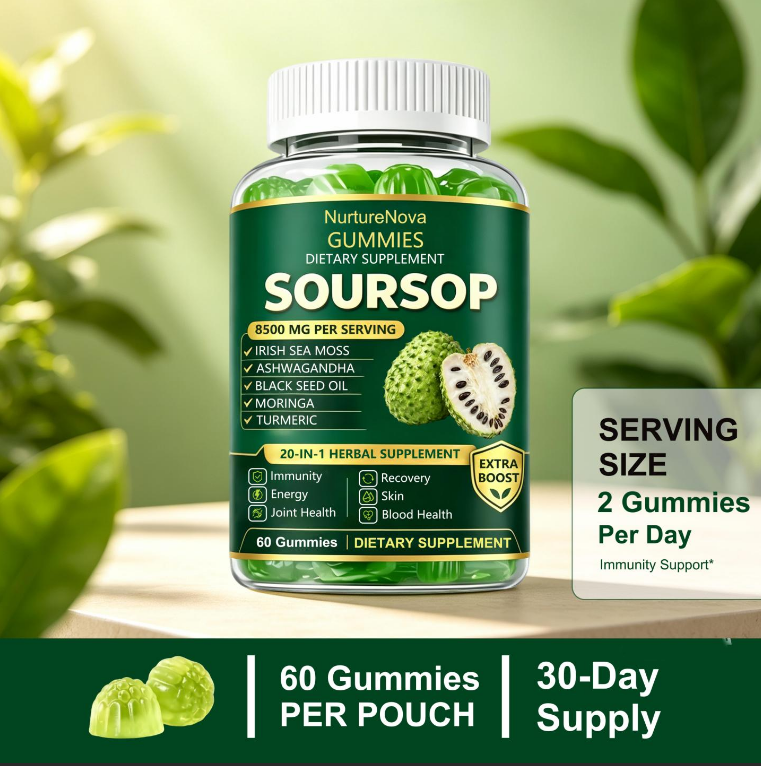 Soursop Herbal Gummies - Overall Body Wellness | 60ct | Dropship