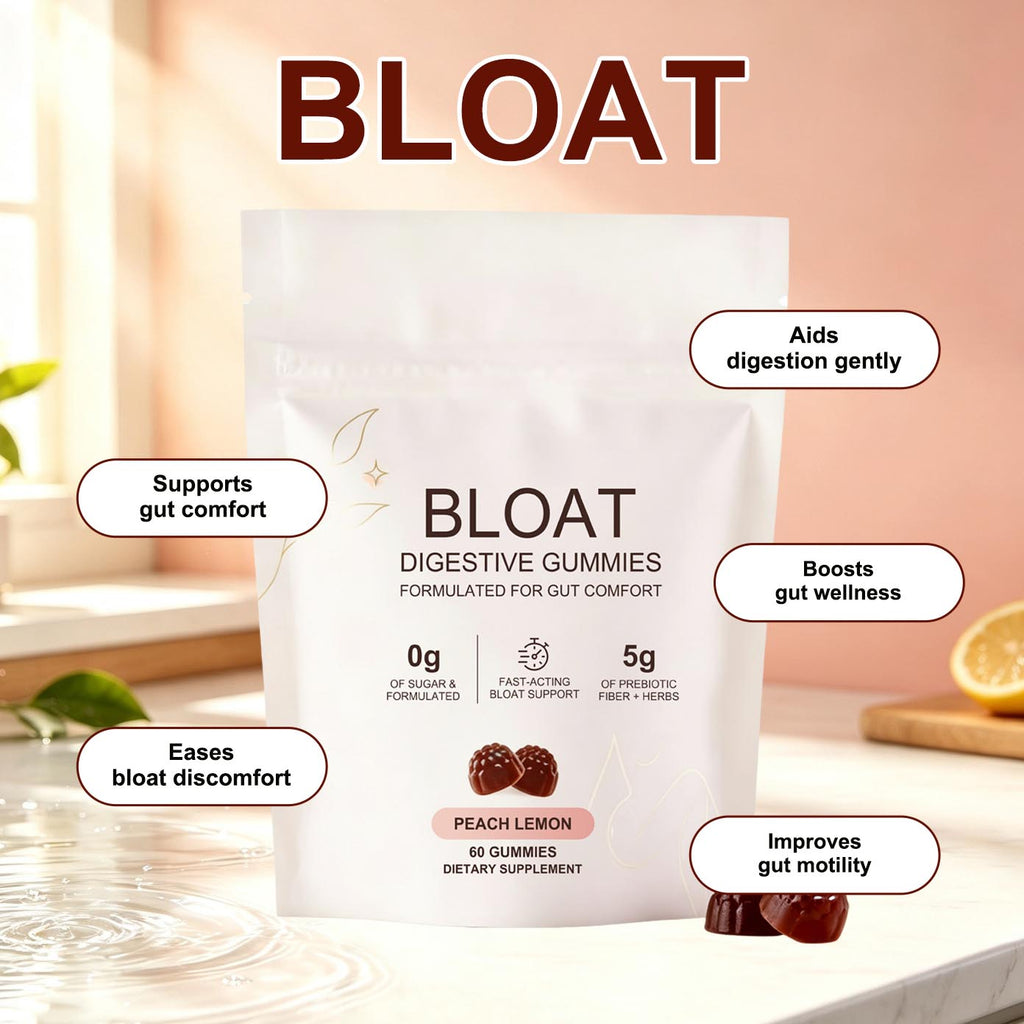Digestive Bloat Gummies - Gut Health Support | Peach Lemon | Dropship