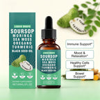 Soursop Moringa Sea Moss Drops-Herbal Daily Support| 60ml | Dropship