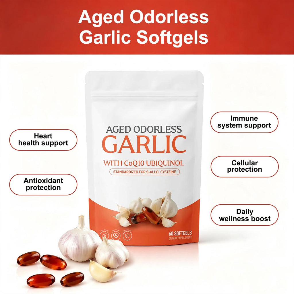 Aged Odorless Garlic Softgels-Antioxidant Support|60 Softgels|Dropship
