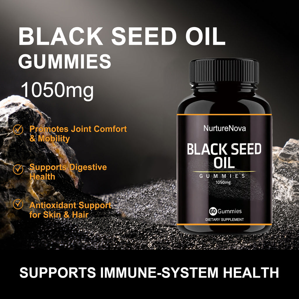 Black Seed Oil Gummies‑Wellness Support | 60 Gummies | Dropship