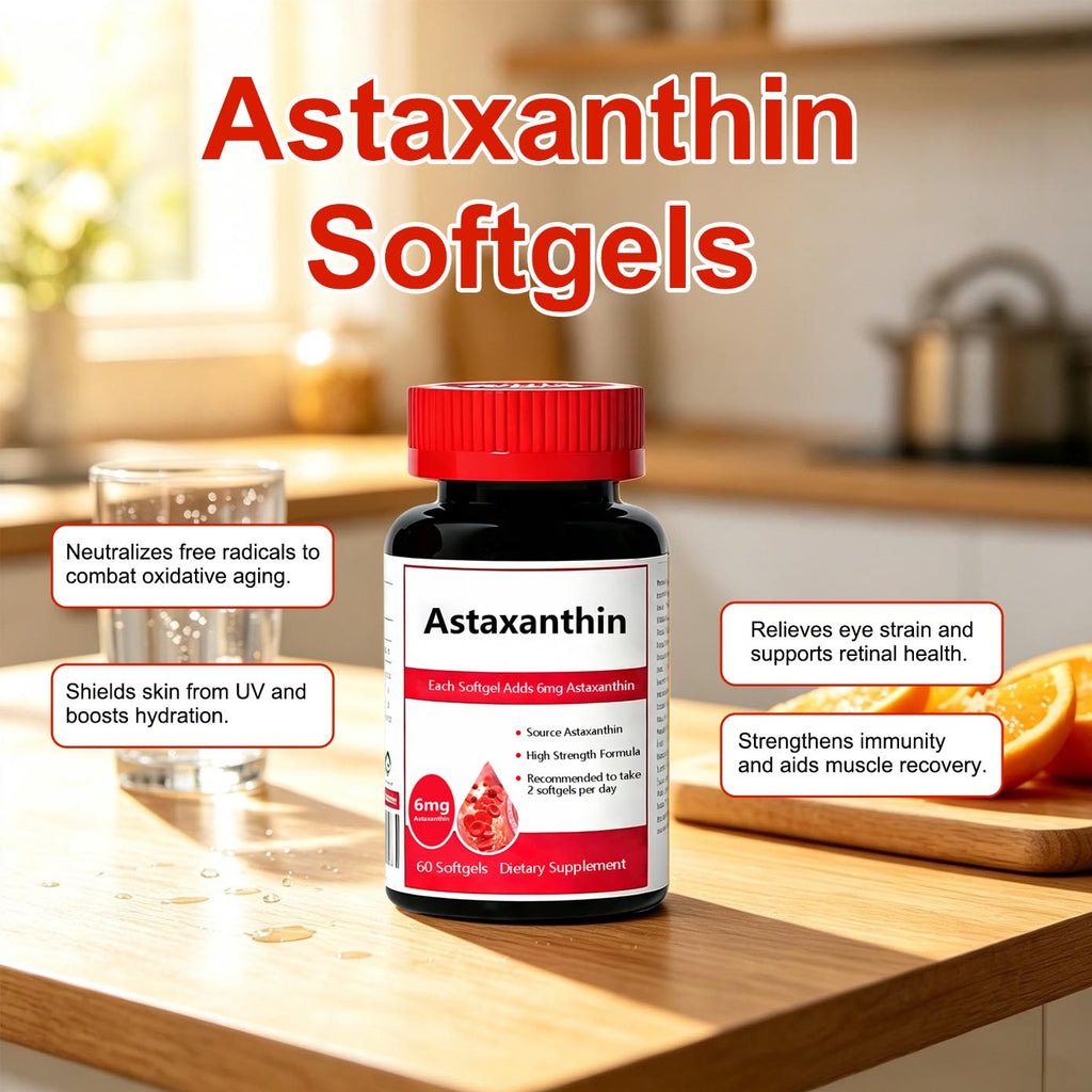 Astaxanthin Softgels - Antioxidant Support | 60 Softgels | Dropship