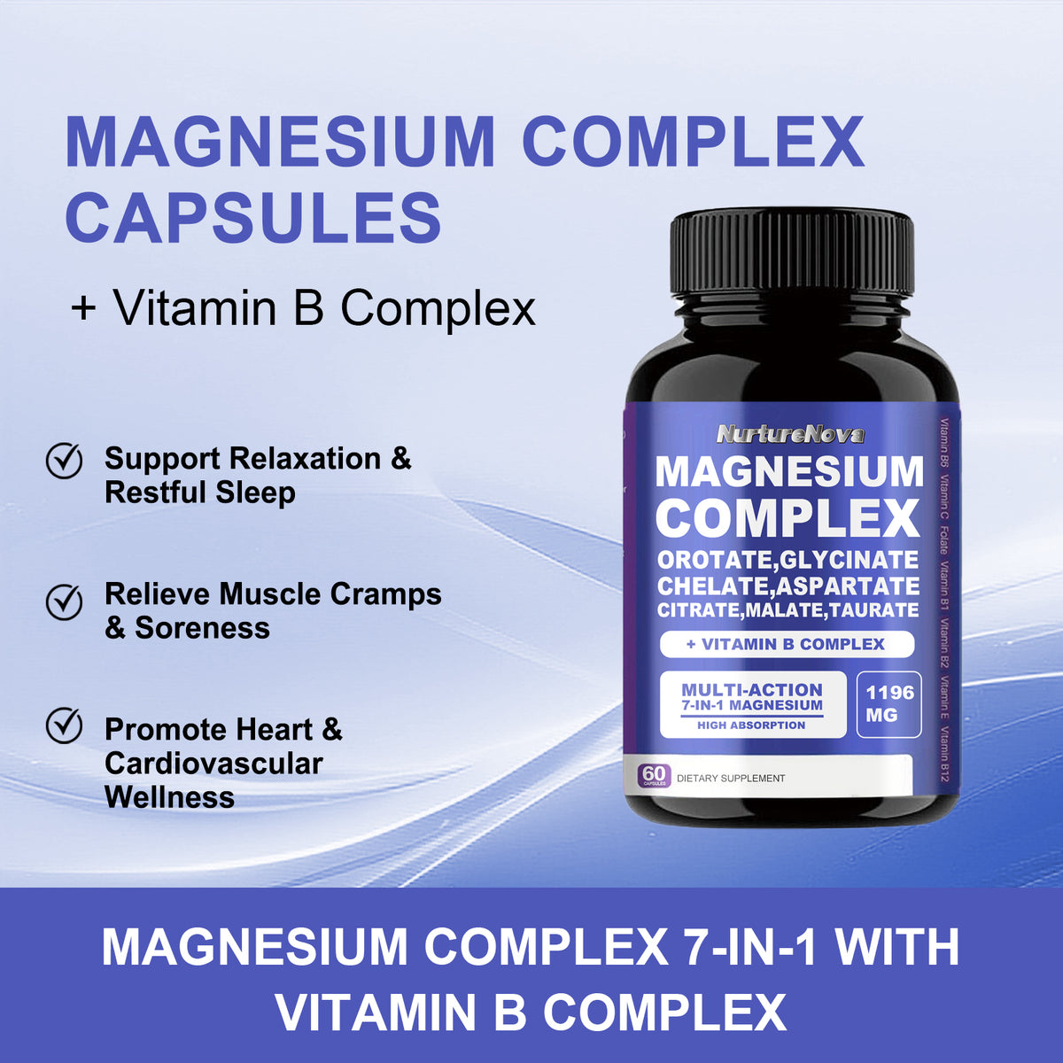 Magnesium Complex Capsules - Body Relaxation | 60 Capsules | Dropship