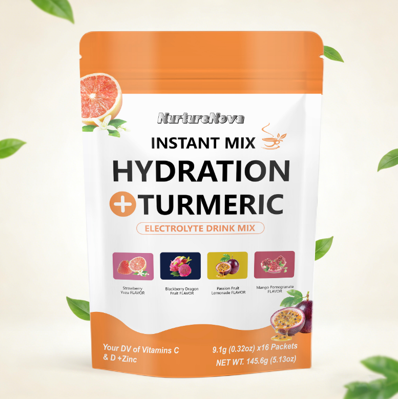 Hydration + Turmeric Electrolyte Mix-Electrolyte & Vitamin Support| 16ct | Dropship