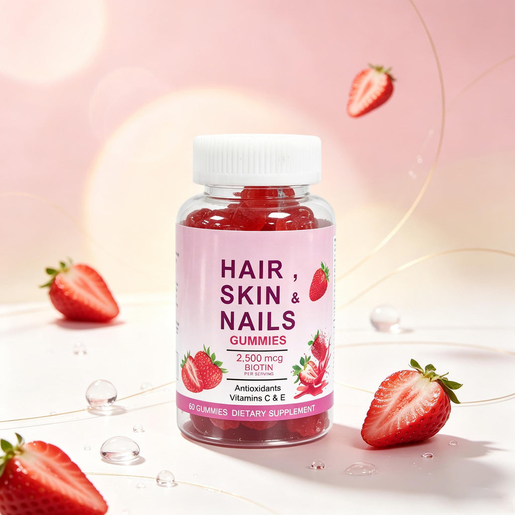 Hair Skin & Nails Gummies - Hair Skin Wellness | 60 Gummies | Dropship