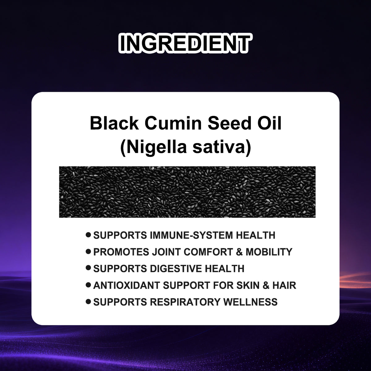 Black Seed Oil Gummies‑Wellness Support | 60 Gummies | Dropship