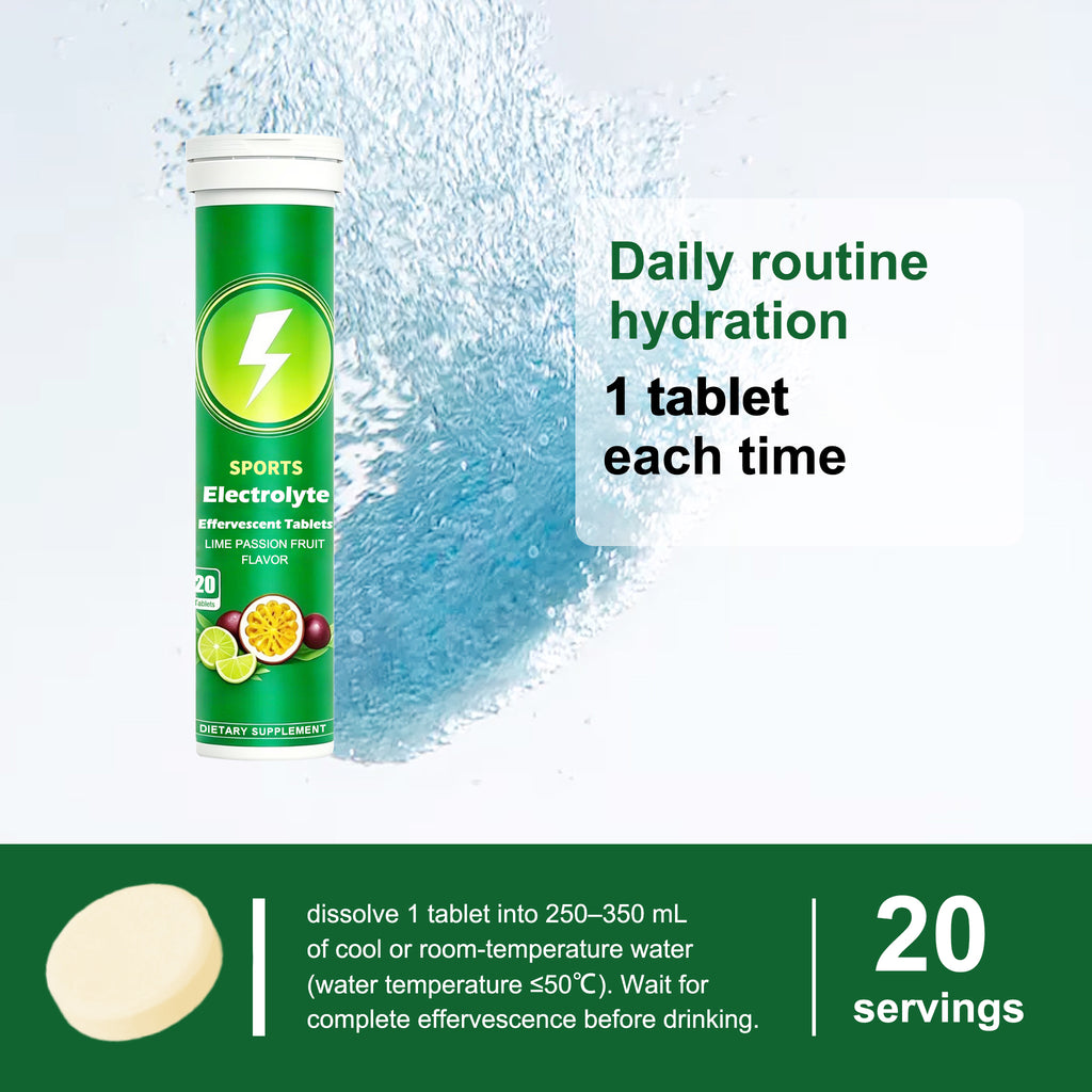 Electrolyte Effervescent Tablets - Sports Energy |20 Tablets| Dropship