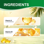 Vitamin D3+K2 Softgels‑Bone & Immune Support | 90 Softgels | Dropship