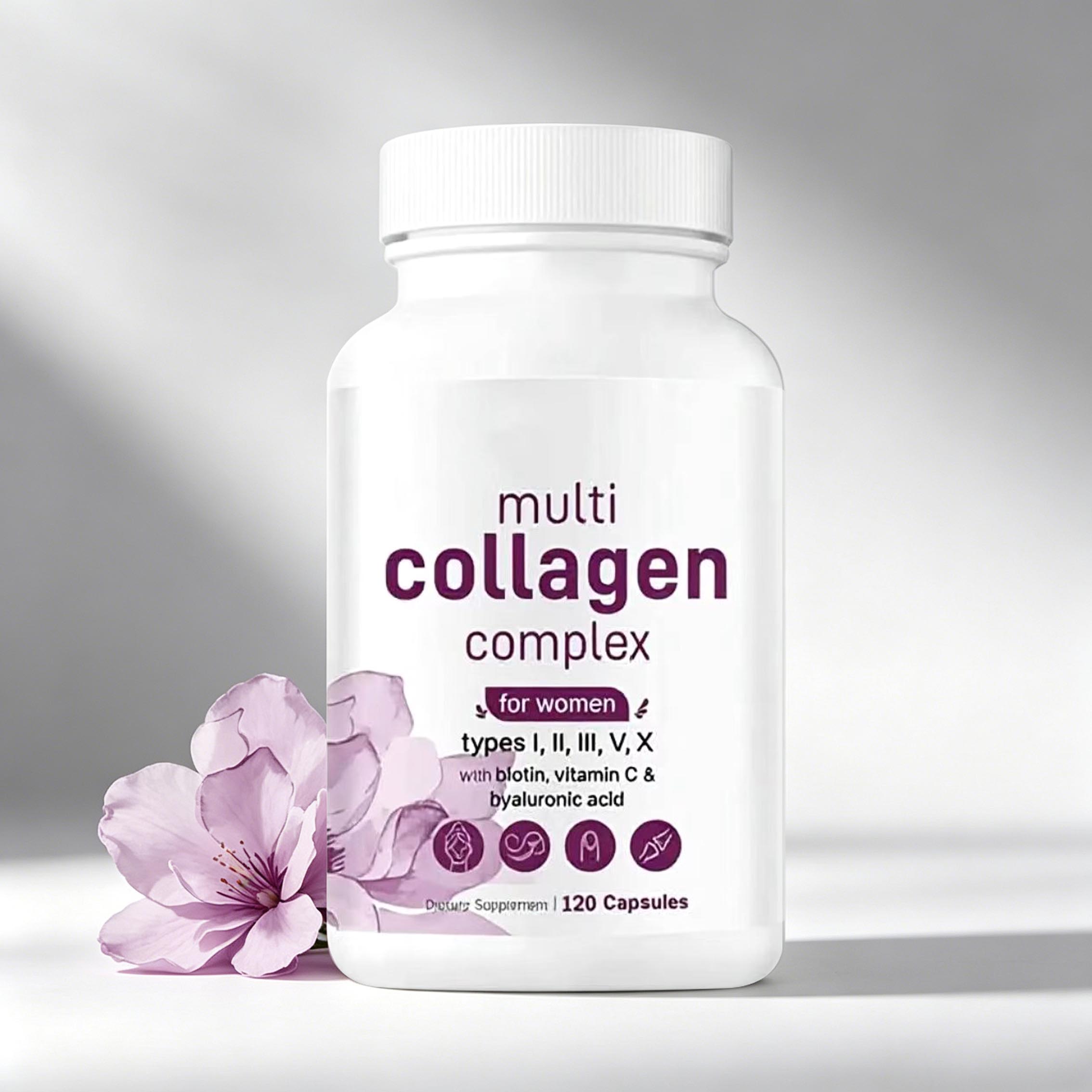 Multi Collagen Complex Capsules-Support Hair Skin Nail for Women|120ct|Dropship