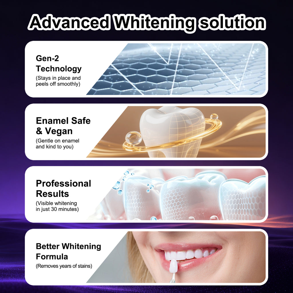 Teeth Whitening Strips - Oral Brightening Care | 7 Packs | Dropship