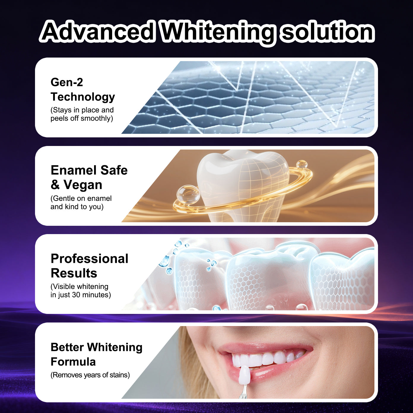Teeth Whitening Strips - Oral Brightening Care | 7 Packs | Dropship