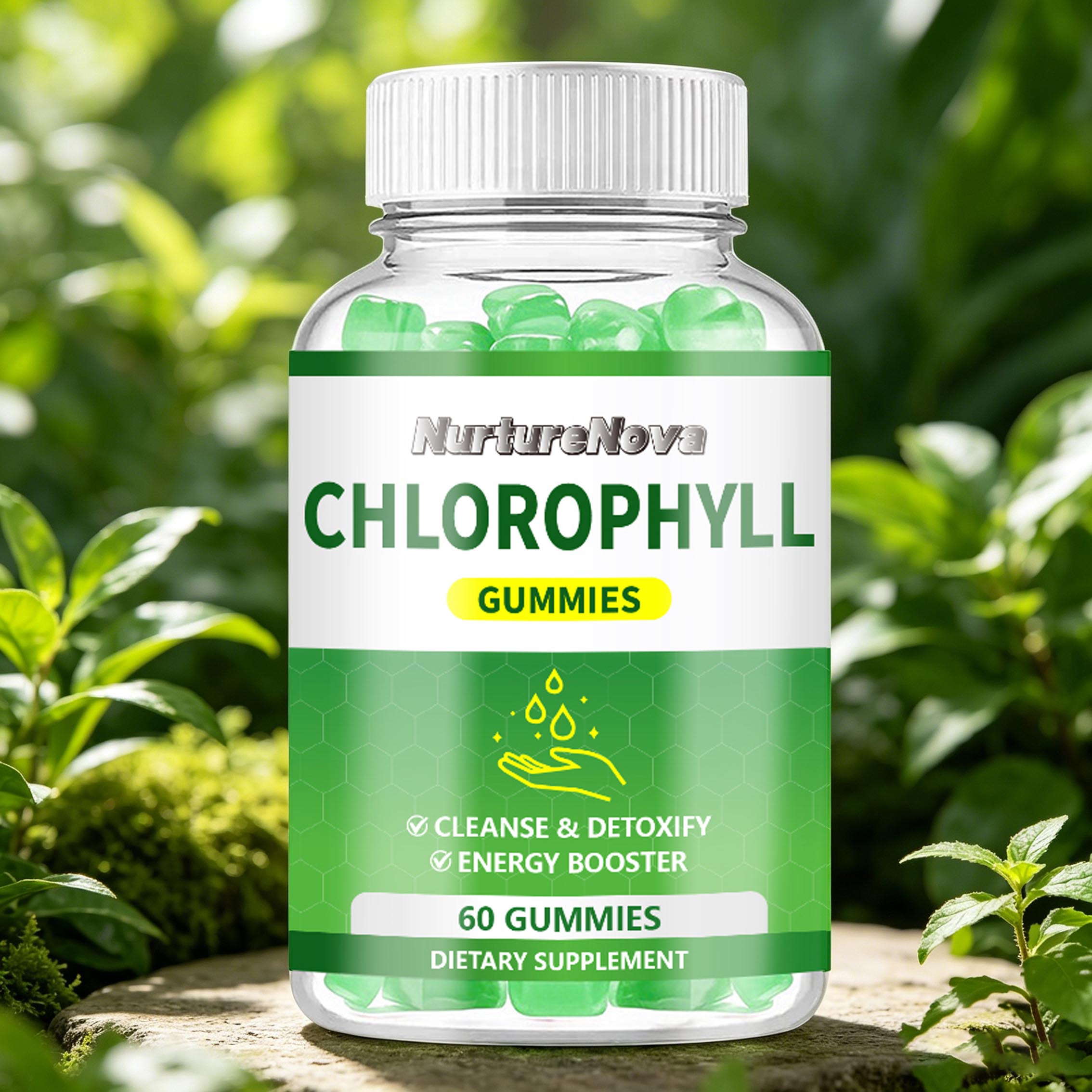 Chlorophyll Gummies-Support Cleanse Detox & Energy Boost|60 Count|Dropship