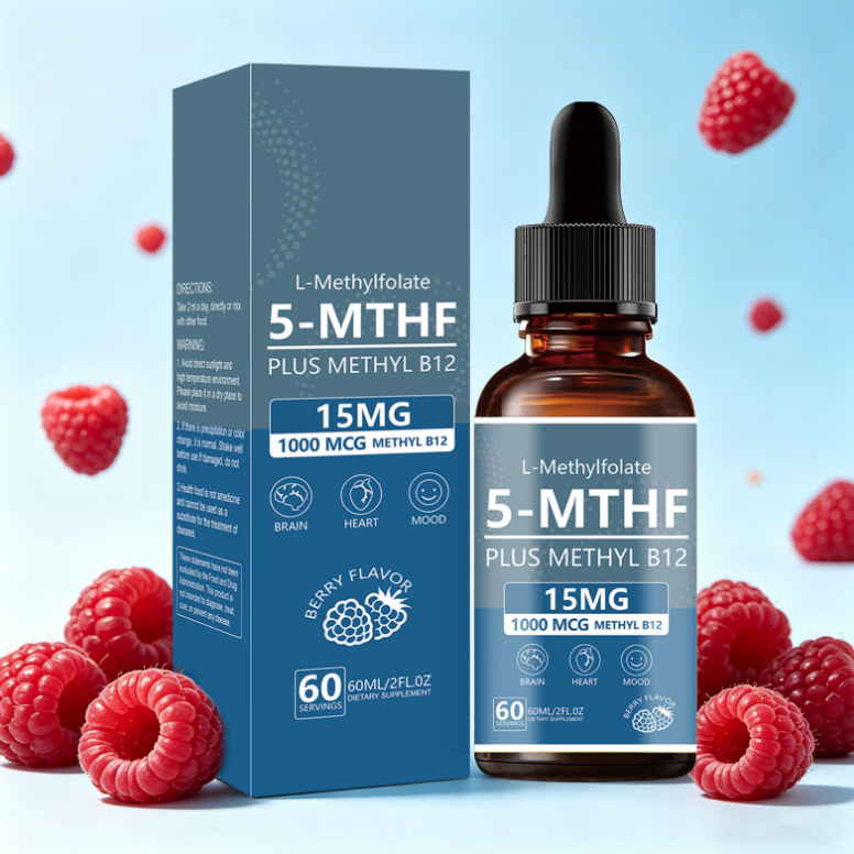 5-MTHF Drops - Brain Heart & Mood Support | 60 Servings | Dropship