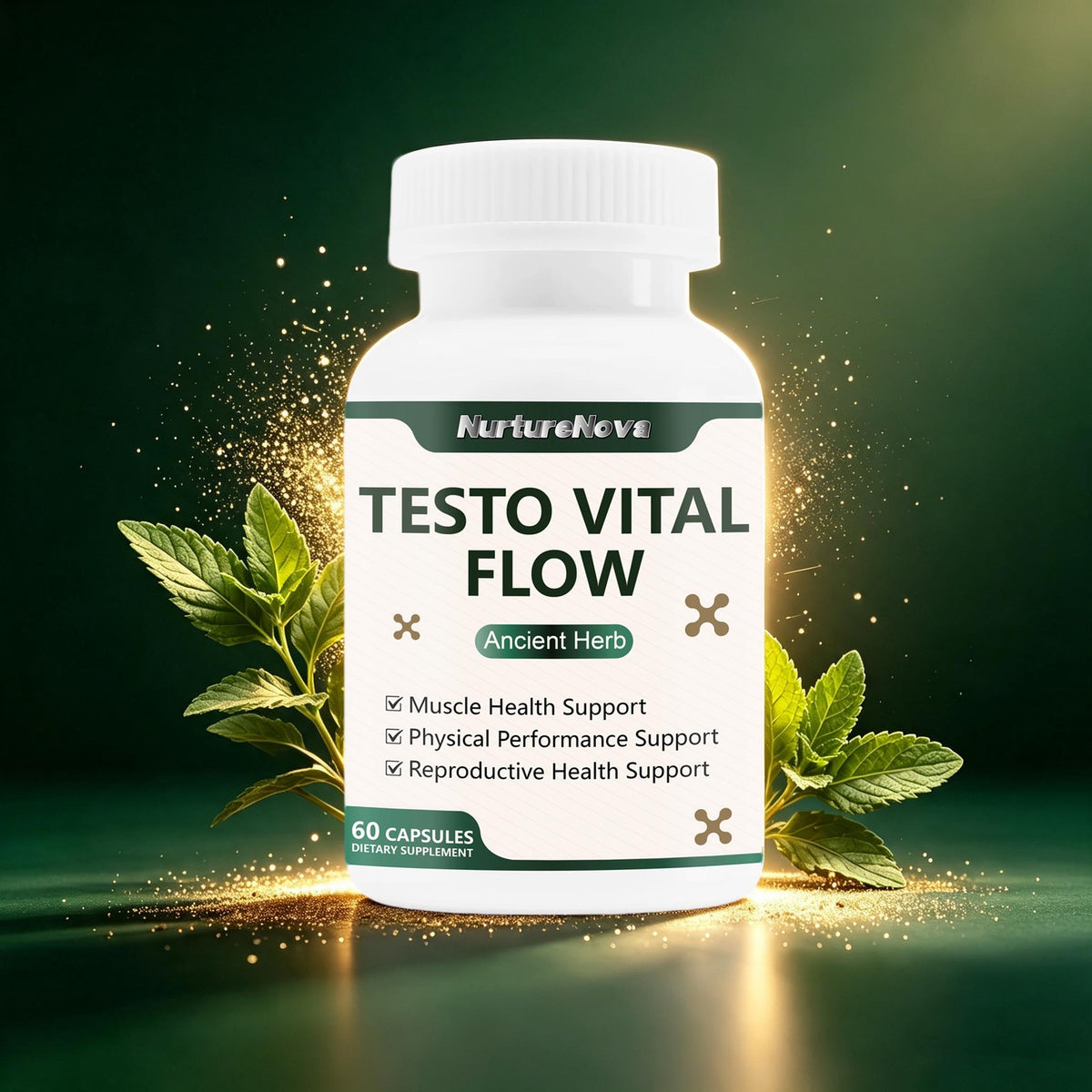 Testo Vital Flow Capsules - Reproductive Support |60 Capsules|Dropship