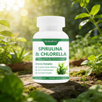 Spirulina & Chlorella Capsules Super Greens | 60ct | Dropship
