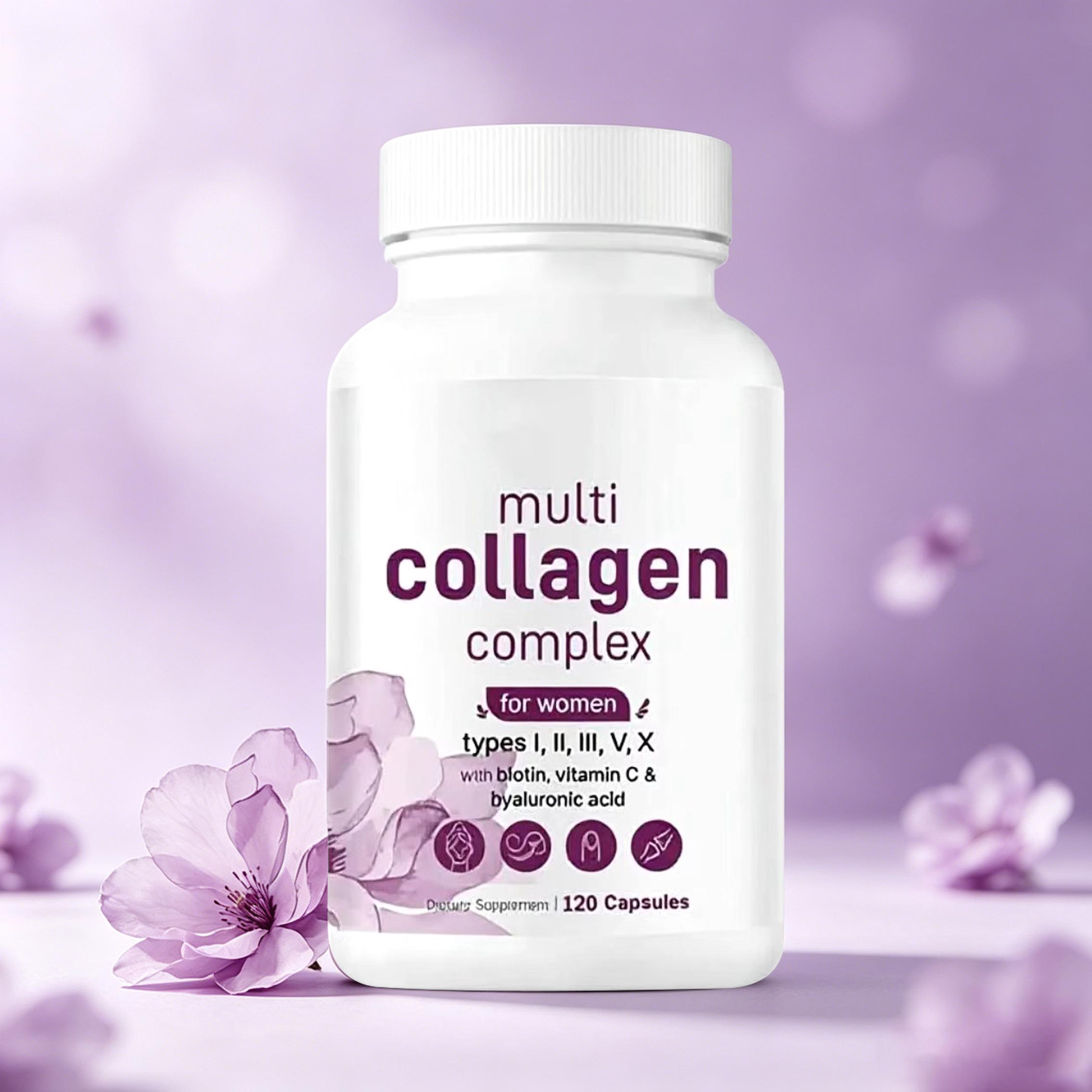 Multi Collagen Complex Capsules-Support Hair Skin Nail for Women|120ct|Dropship