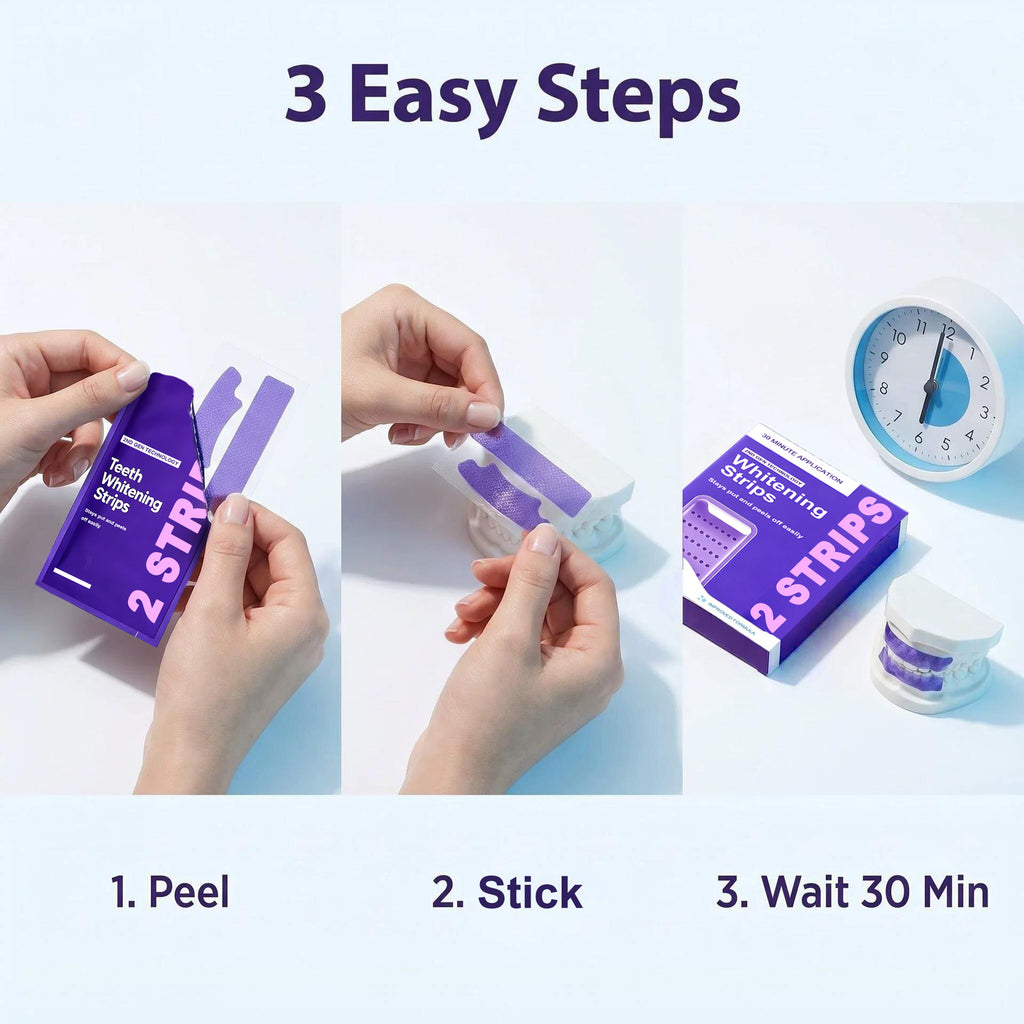 Teeth Whitening Strips - Oral Brightening Care | 7 Packs | Dropship