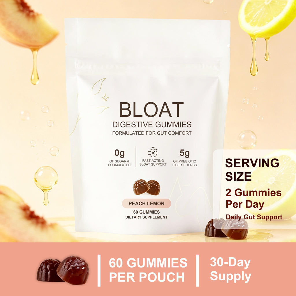 Digestive Bloat Gummies - Gut Health Support | Peach Lemon | Dropship