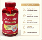 Ubiquinol CoQ10 Softgels - body Wellness | 240 Softgels | Dropship