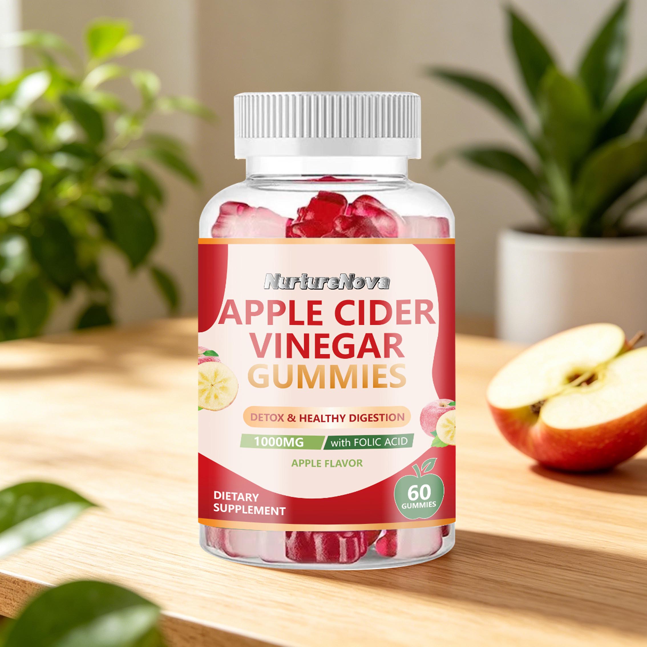 Apple Cider Vinegar Gummies - Detox & Healthy Digestion | 60 Count | Dropship