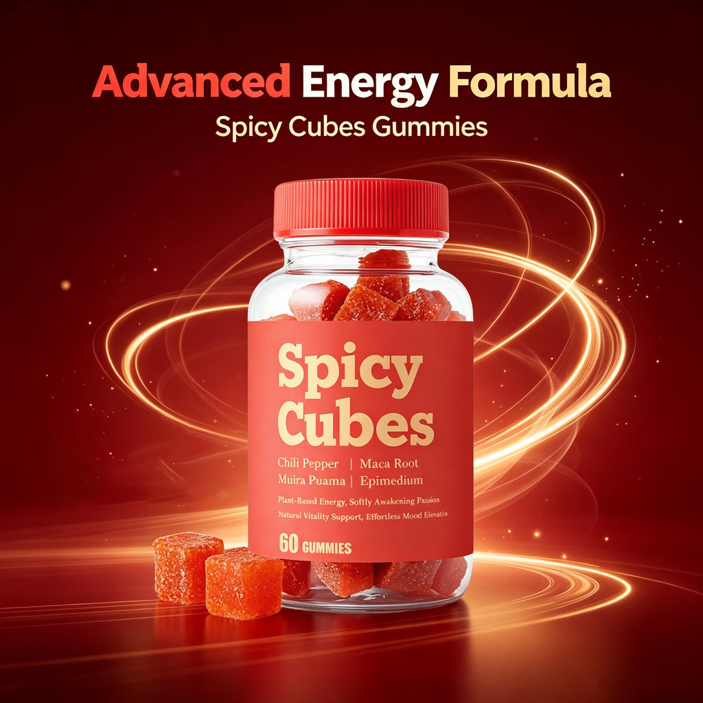 Spicy Cubes Gummies - Natural Vitality Support | 60 Gummies | Dropship