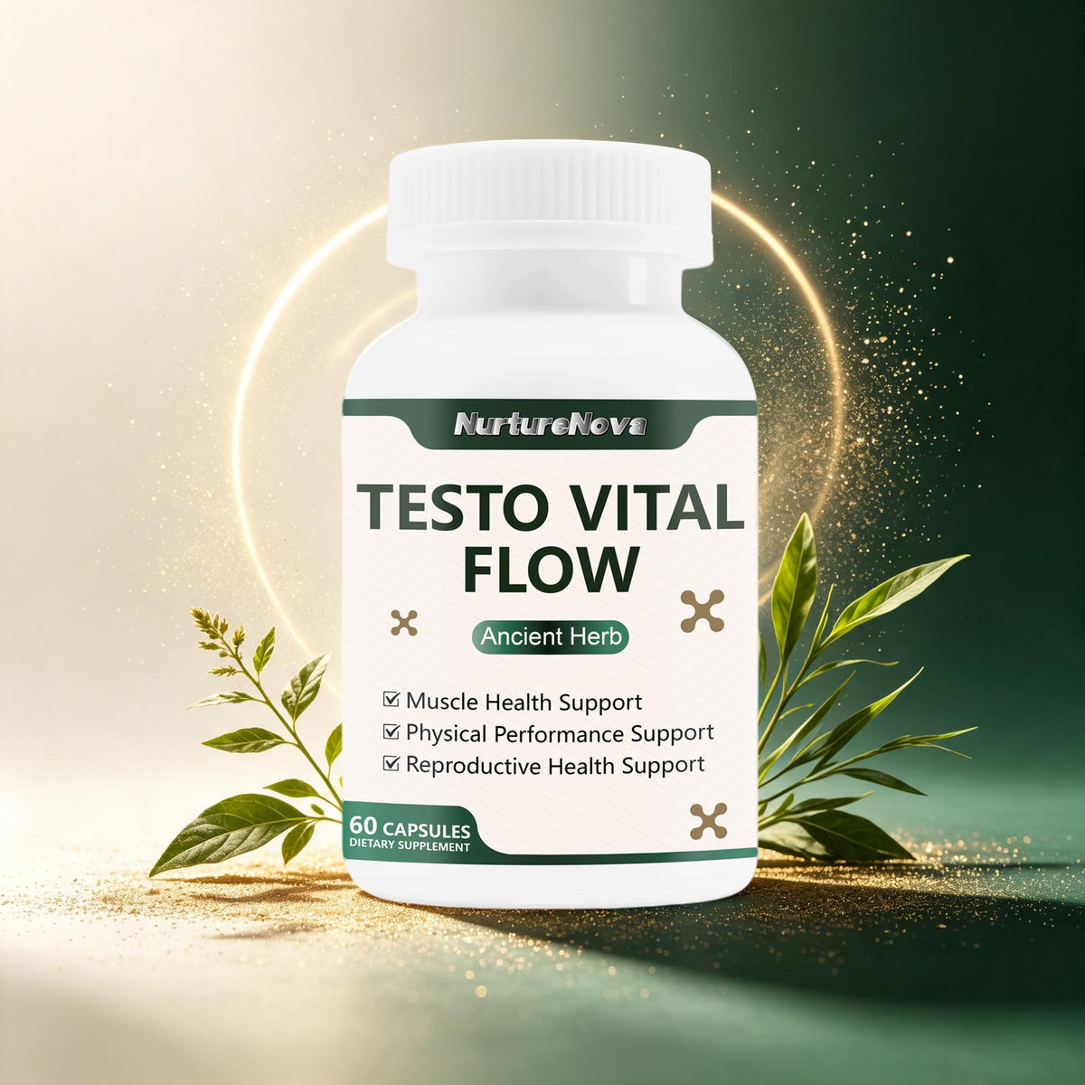 Testo Vital Flow Capsules - Reproductive Support |60 Capsules|Dropship