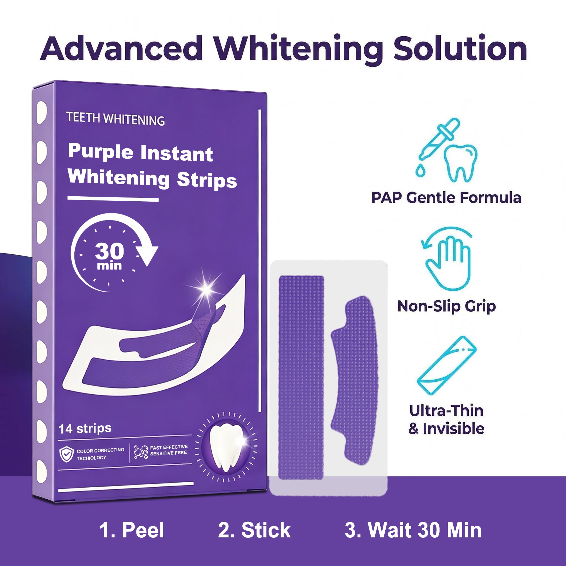 Teeth Whitening Strips - Gentle Teeth Oral Care | 14 Strips | Dropship