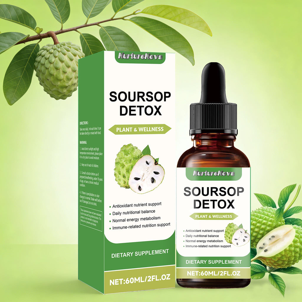 Soursop Detox Liquid Drops - Plant Wellness Support | 60ml | Dropship