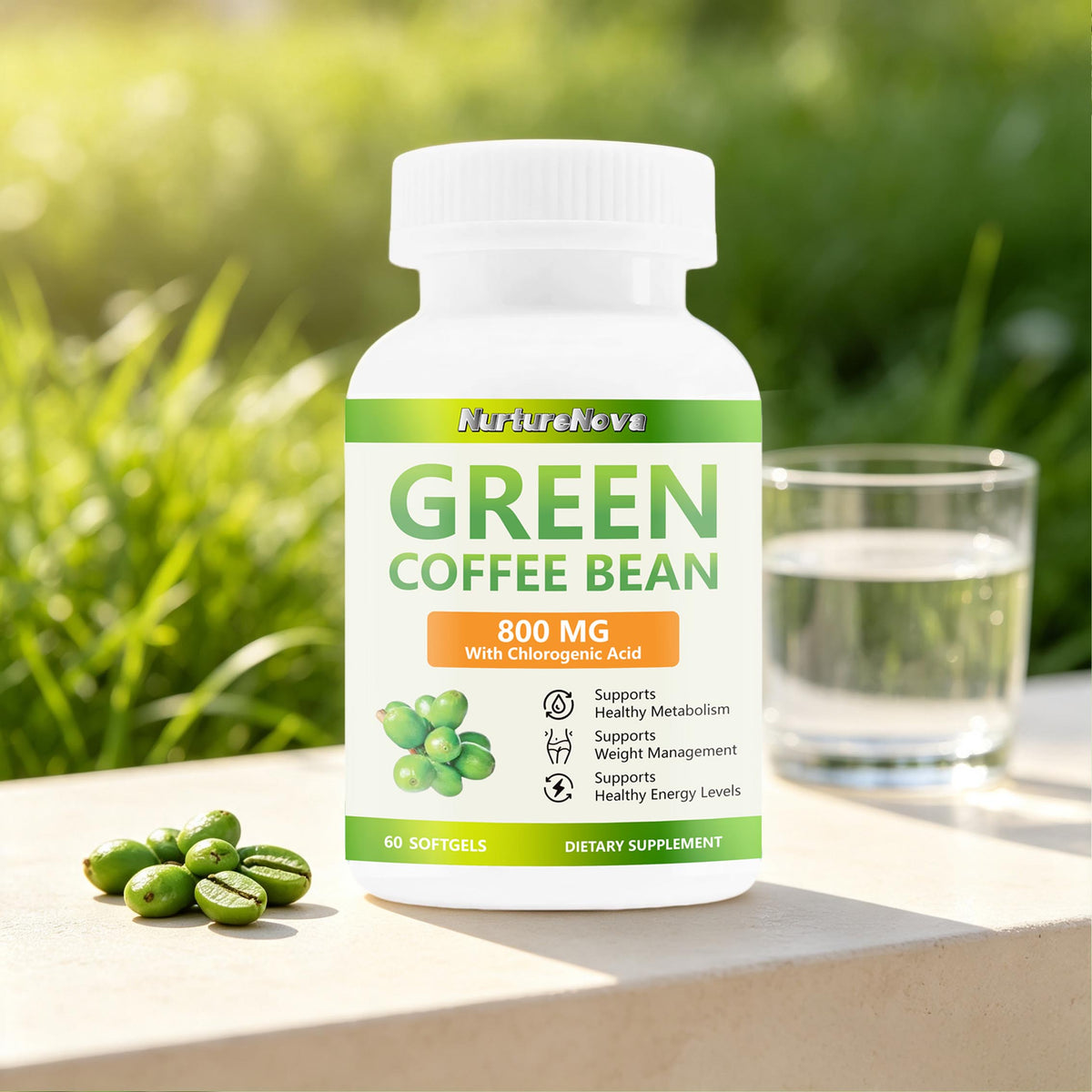 Green Coffee Bean Softgels‑Supports Metabolism | 60 Softgels |Dropship