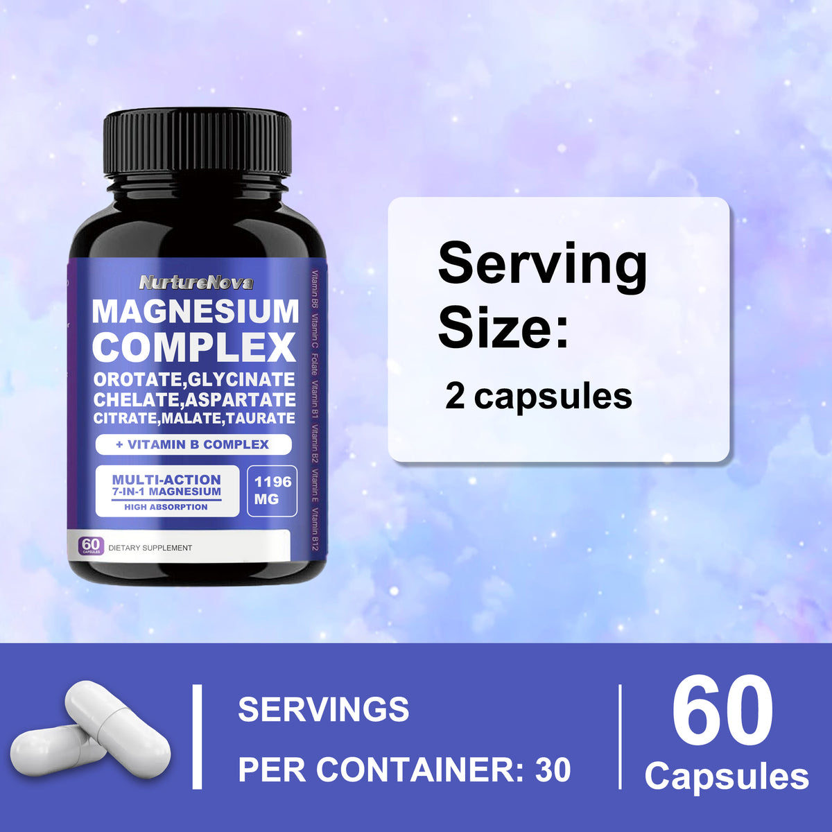 Magnesium Complex Capsules - Body Relaxation | 60 Capsules | Dropship
