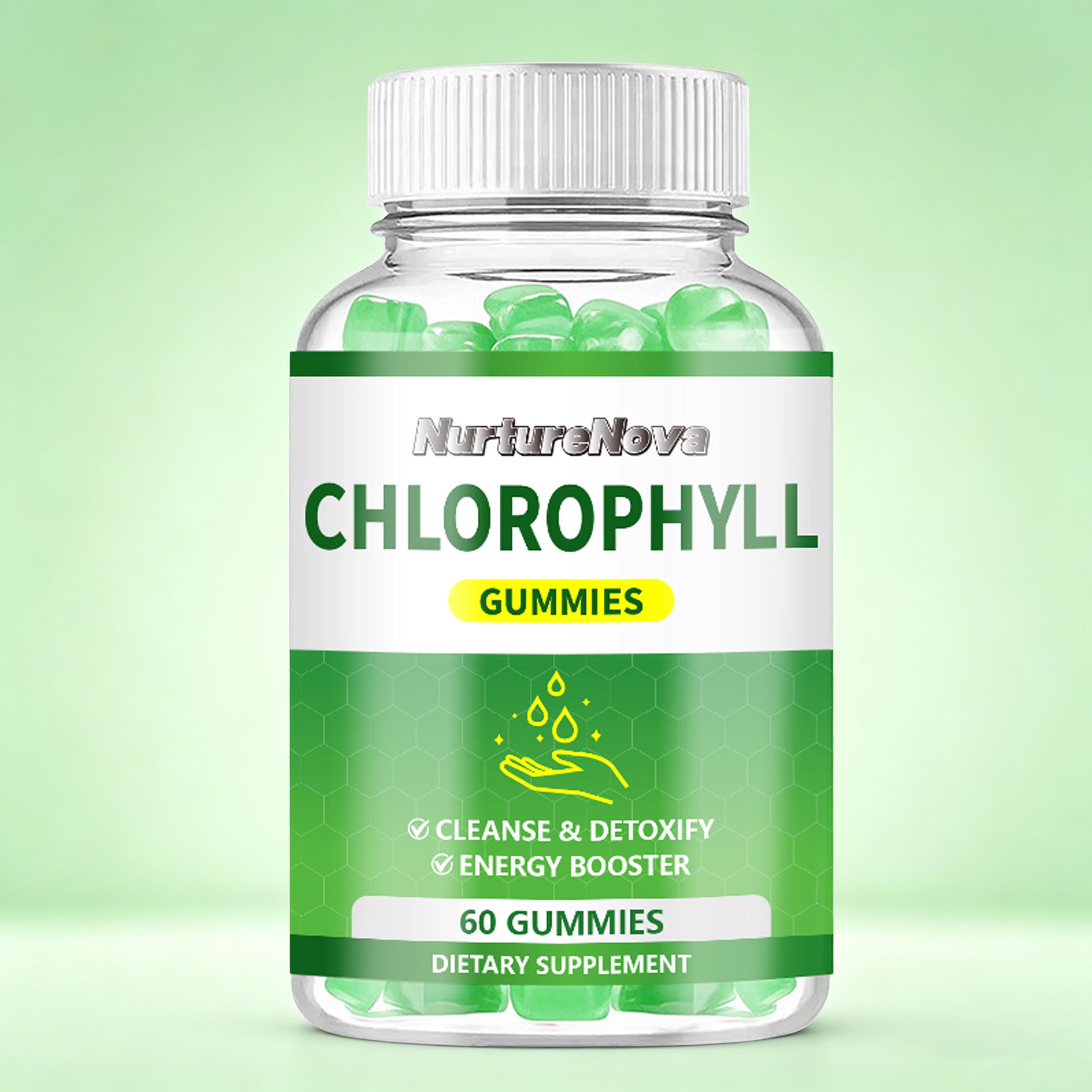 Chlorophyll Gummies-Support Cleanse Detox & Energy Boost|60 Count|Dropship