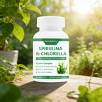 Spirulina & Chlorella Capsules Super Greens | 60ct | Dropship