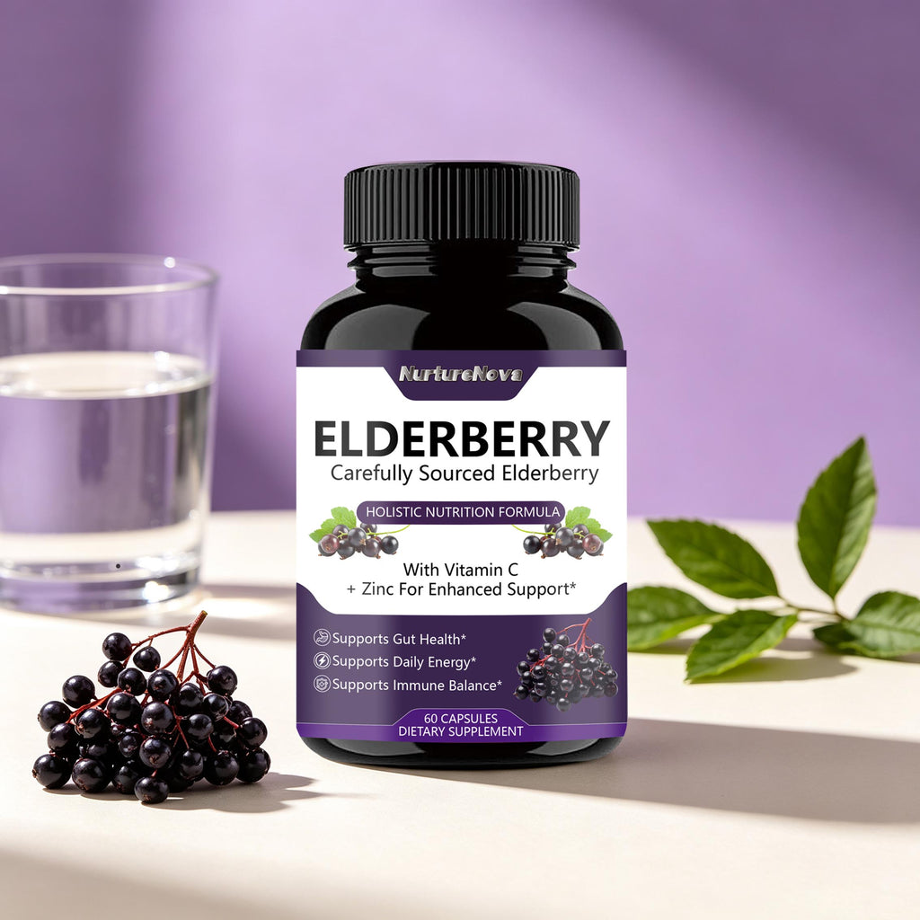 Elderberry Capsules - Gut Health Support | 60 Capsules | Dropship