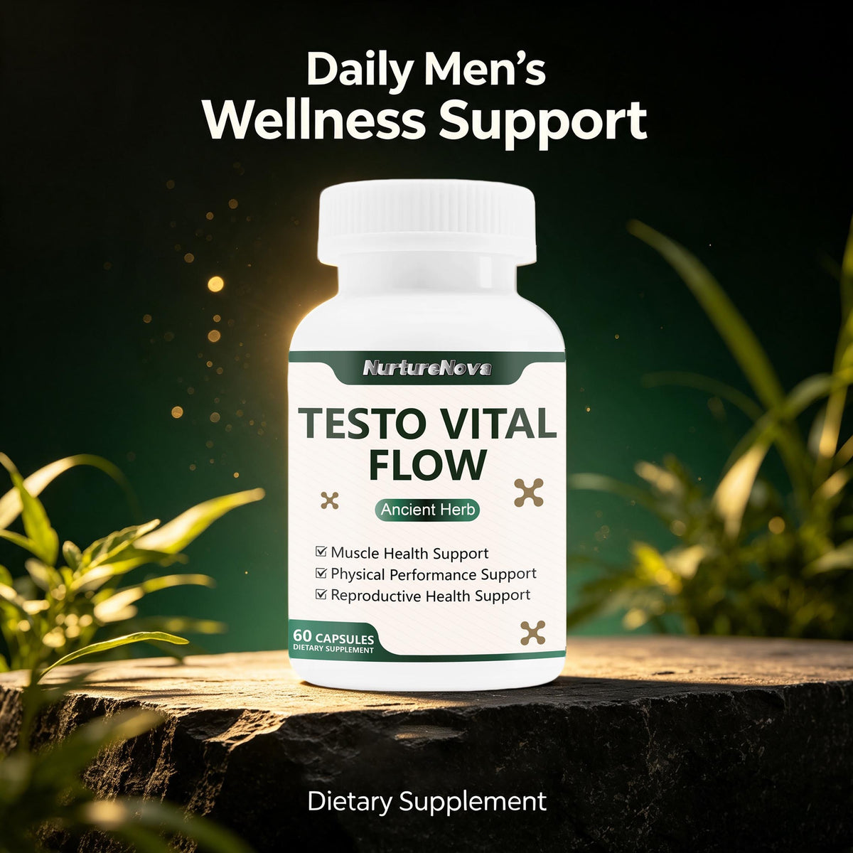 Testo Vital Flow Capsules - Reproductive Support |60 Capsules|Dropship