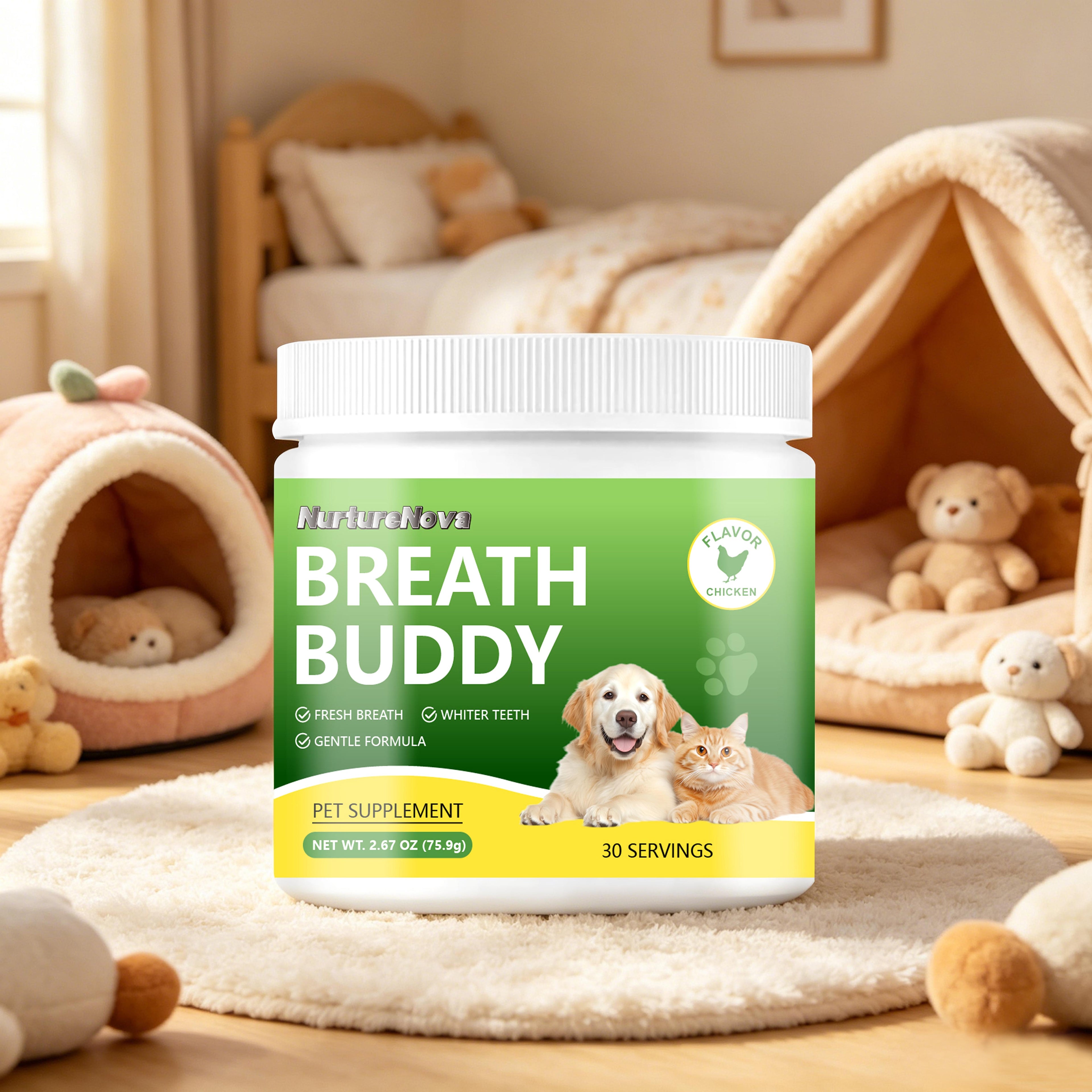 Breath Buddy Powder-Freshen Breath & Whiten Teeth|75.9g|Dropship