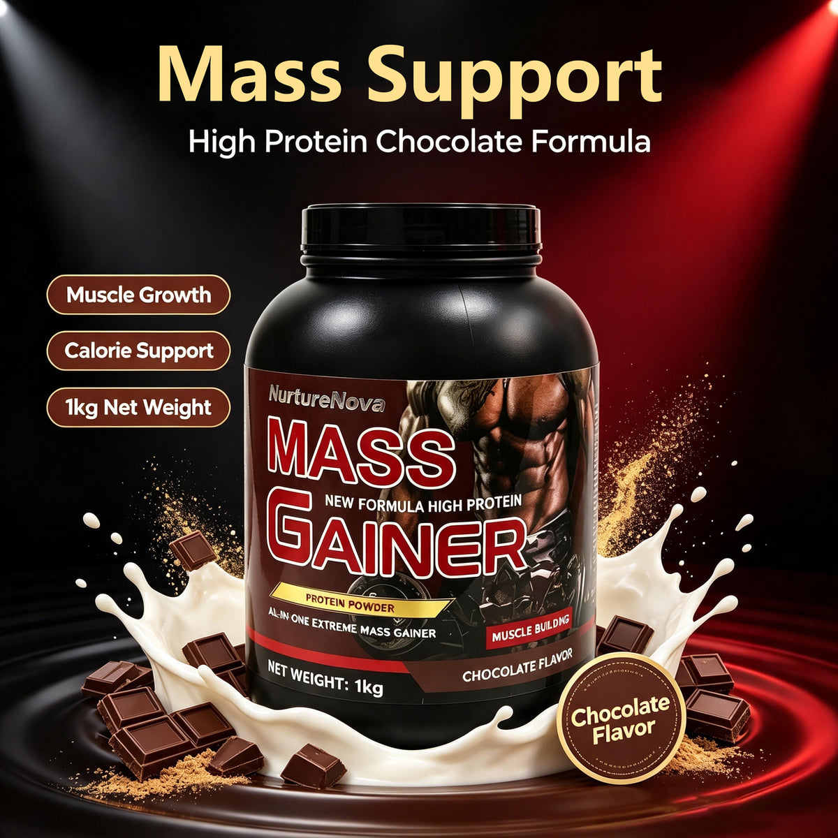 Mass Gainer Powder‑Muscle Support | 1kg | Dropship
