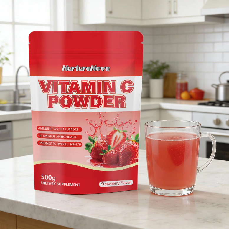 Strawberry Vitamin C Powder - Immune & Antioxidant Support | 500g | Dropship