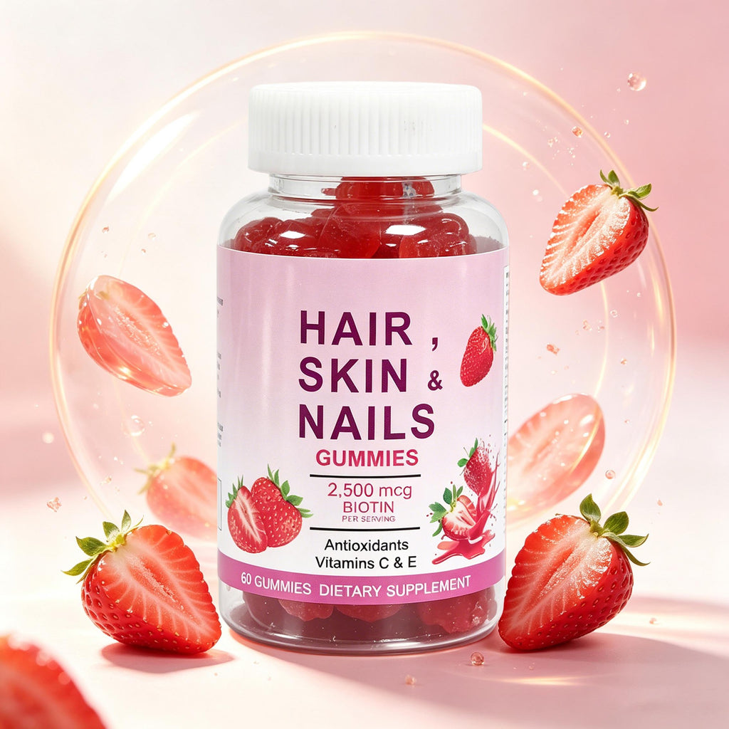 Hair Skin & Nails Gummies - Hair Skin Wellness | 60 Gummies | Dropship