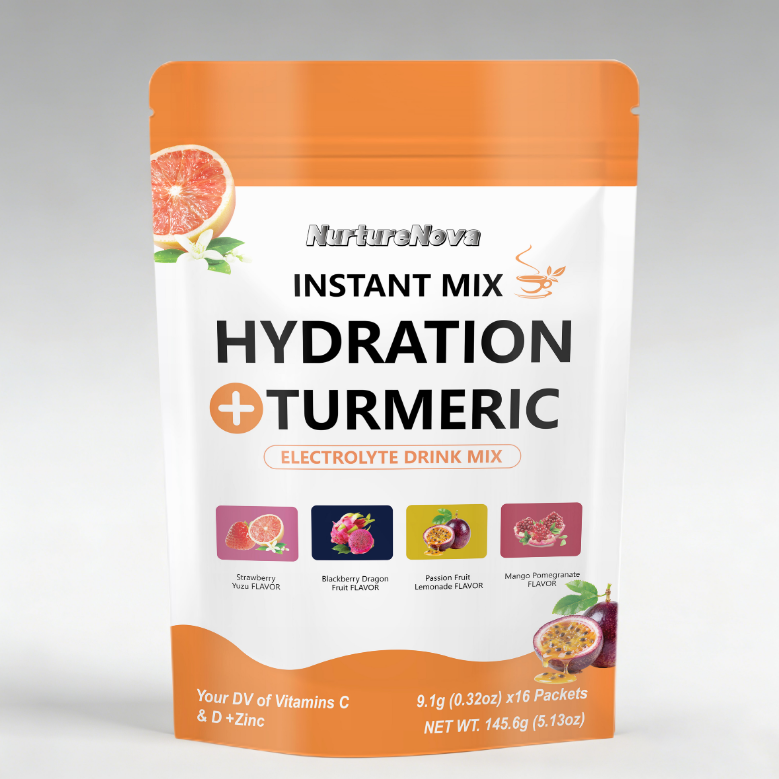 Hydration + Turmeric Electrolyte Mix-Electrolyte & Vitamin Support| 16ct | Dropship