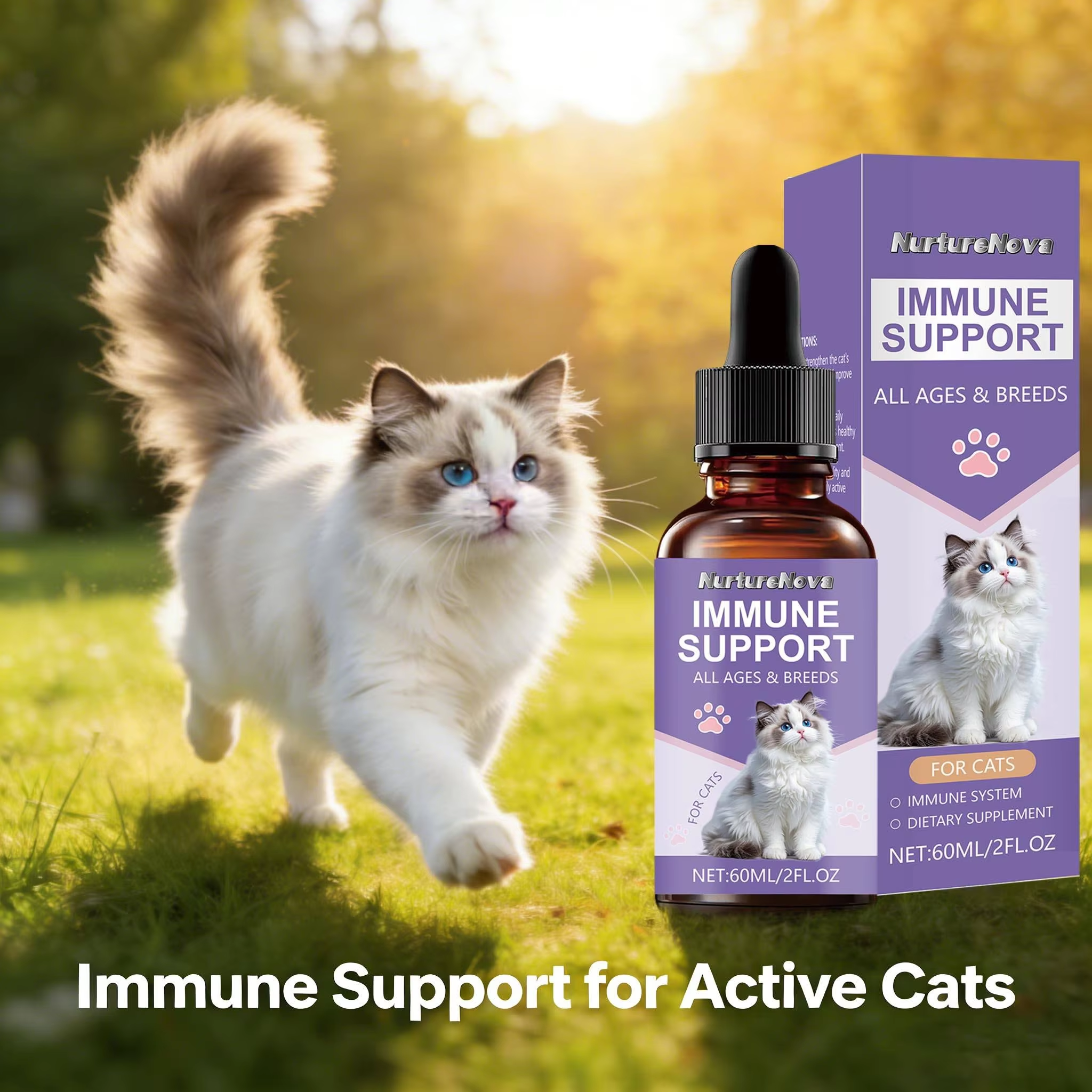Cat Immune Support Drops - Immune Wellness | 60ml | Dropship