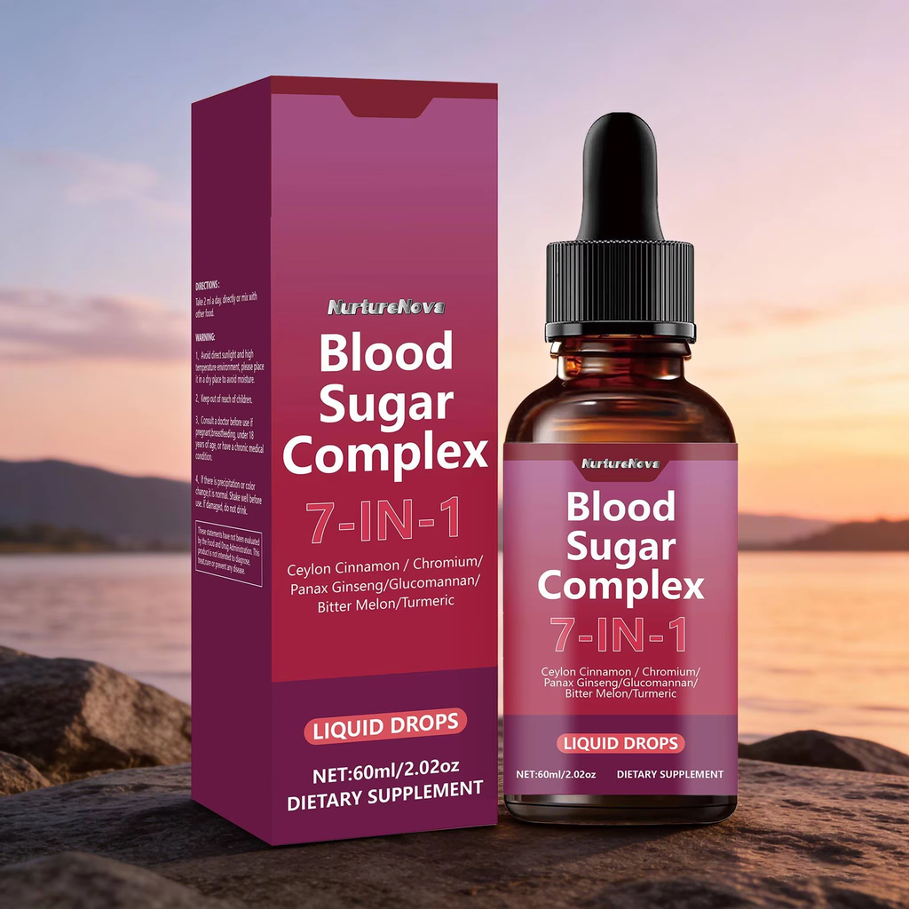 7-in-1 Blood Sugar Complex Drops - Blood Sugar Wellness Support | 60ml | Dropship