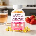 Biotin & Collagen Softgels - Healthy Hair Skin & Nails | 60 Softgels | Dropship